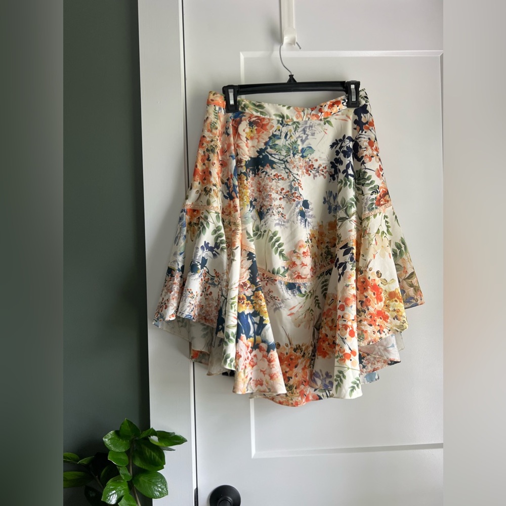 Ranna Gill Floral Midi Skirt - Anthropologie